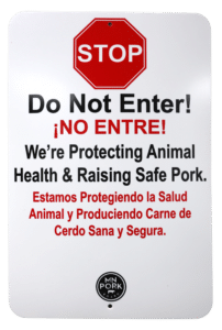 biosecurity sign